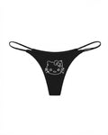 Hello kitty thongs Svart
